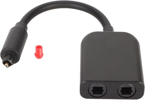 Keenso Digital Optical Cable Splitter 1 in 2 Out Male to Female Sound Adapter for DVD, Household Use in Saudi Arabia