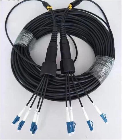 250 m 2/4/6/8 Core PDLC Outdoor Armoured LC SC FC Single-Mode TPU Waterproof 5 mm 4C Fiber Optic Extender Jumper (6 Cores TPU LC-LC) in Saudi Arabia