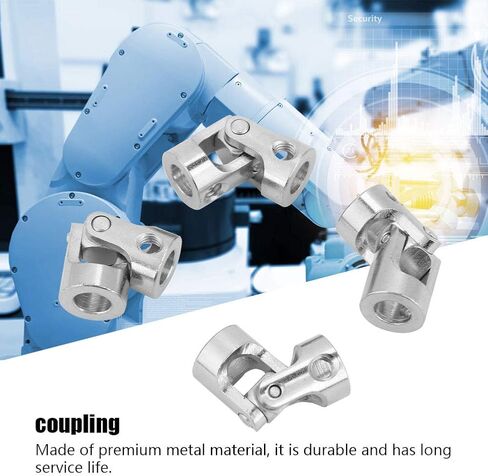 FLEXMAN 4Pcs Shaft Coupling Motor Connector, Nickle Plated Iron Flexible Shaft Coupler Connector for Connecting Model Cars, Model Ships, Robots (Inner diameter 6 * 6mm) in Saudi Arabia