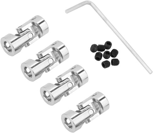 Flexman 4pcs موصل محرك اقتران رمح ، موصل مقرن مملح للحديد المطلي بالنيكل لتوصيل سيارات الطراز ، سفن النماذج ، الروبوتات (القطر الداخلي 5 * 6 مم) in Saudi Arabia