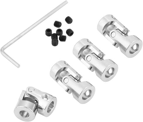 Flexman 4pcs موصل محرك اقتران رمح ، موصل مقرن مملح للحديد المطلي بالنيكل لتوصيل سيارات الطراز ، سفن النماذج ، الروبوتات (القطر الداخلي 5 * 6 مم) in Saudi Arabia