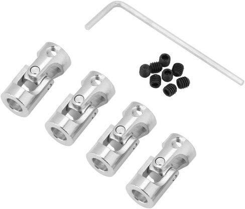 Flexman 4pcs موصل محرك اقتران رمح ، موصل مقرنة مملح للحديد المطلي بالنيكل لتوصيل سيارات النموذج ، سفن النماذج ، الروبوتات (القطر الداخلي 5 * 5mm) in Saudi Arabia