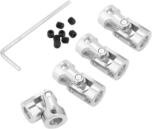 Flexman 4pcs موصل محرك اقتران رمح ، موصل مقرنة مملح للحديد المطلي بالنيكل لتوصيل سيارات النموذج ، سفن النماذج ، الروبوتات (القطر الداخلي 5 * 5mm) in Saudi Arabia