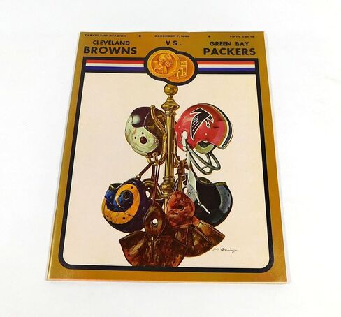 1969 Bay Packers في برنامج Cleveland Browns NFL لكرة القدم 12-7-69-برامج اتحاد كرة القدم الأميركي in Saudi Arabia