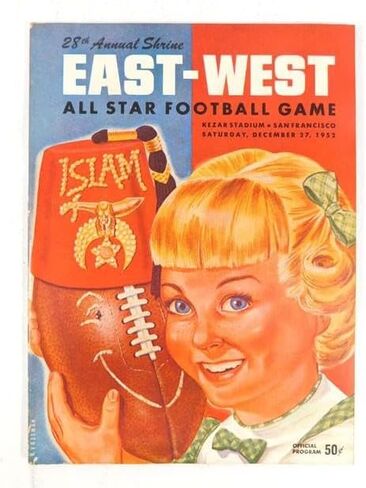 1952 East-West Shrine Game College Football All-Star Game Program 12/27/52 - College Programs in Saudi Arabia