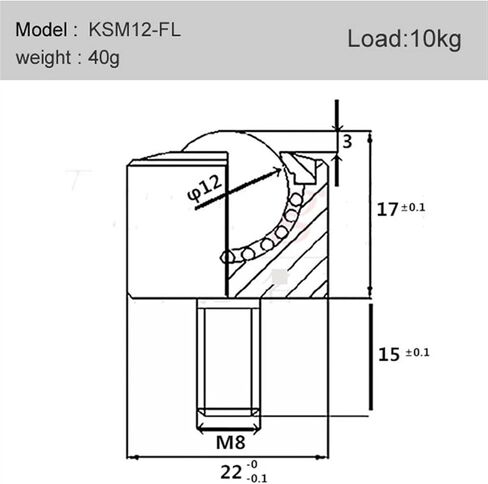 محمل نقل الكرة نايلون الكرة كتم الصوت ، اسطوانة العجلة العالمية مرنة 1pcs (KSM-12FL) in Kuwait