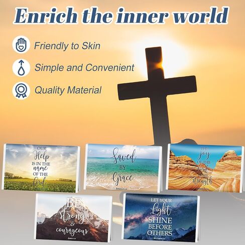 Outus 60 Pack Christian Pocket Tissues Travel Size 3 Ply Small Facial Tissues Individual 600 Sheets Bible Verse Church Welcome Gift for Religious Favor Homeless Care Operation Christmas Supplies in Saudi Arabia