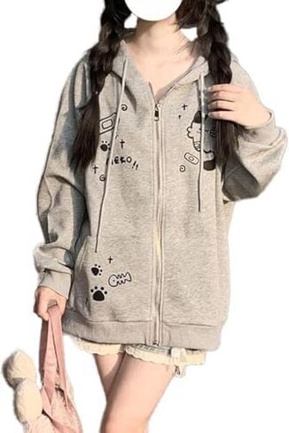 y2k cutecore kawaii hoodie لطيف القط coquett in Kuwait