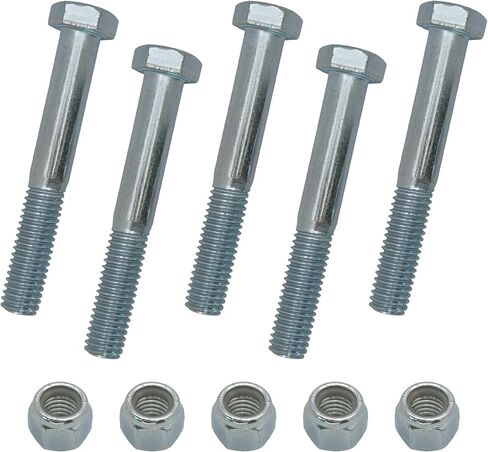 براغي القص من الدرجة الخامسة للقواطع الدوارة 1/2 "× 3-1/2" مع صواميل نايلوك (5 حزمة) in Saudi Arabia