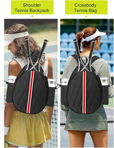 Tennis Bags Holds 2 Rackets for Women & Men, Tennis Backpack Crossbody & Shoulder Racket Bag, Insulated Pocket, Pickleball Bags for Women, Men and Youth in Saudi Arabia