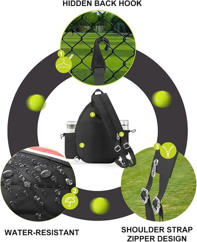 Tennis Bags Holds 2 Rackets for Women & Men, Tennis Backpack Crossbody & Shoulder Racket Bag, Insulated Pocket, Pickleball Bags for Women, Men and Youth in Saudi Arabia