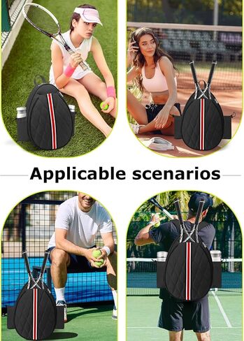 Tennis Bags Holds 2 Rackets for Women & Men, Tennis Backpack Crossbody & Shoulder Racket Bag, Insulated Pocket, Pickleball Bags for Women, Men and Youth in Saudi Arabia
