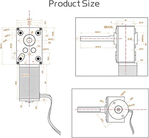 5840-31zy-51 محرك مجهود 12V ~ 24/7rpm ~ 470rpm عزم الدوران ارتفاع 70 كجم/سم تروس الدودة العالية DC DOTABLE DOOR-Locking (12V 7RPM_SINGLE MOTOR) in Saudi Arabia