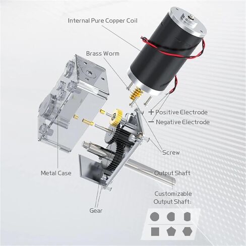 5840-31zy-51 محرك مجهود 12V ~ 24/7rpm ~ 470rpm عزم الدوران ارتفاع 70 كجم/سم تروس الدودة العالية DC DOTABLE DOOR-Locking (12V 7RPM_SINGLE MOTOR) in Saudi Arabia