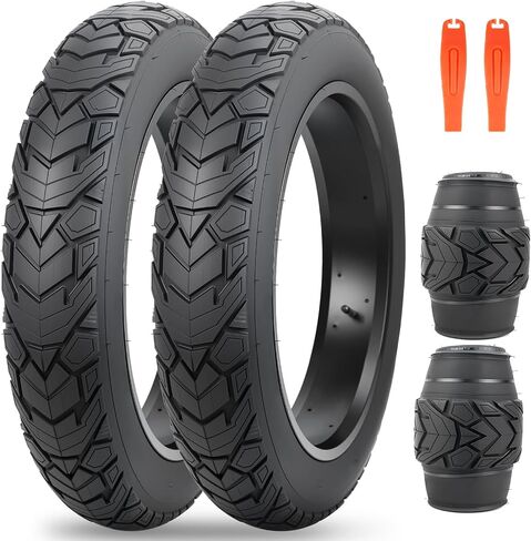 MEGHNA Fat Bike Tire 20/26 x 4.0 inch Mountain Bike Tire Fat Tire 20/26 inch Heavy Duty Deep Grooves Foldable Replacement All Terrain in Kuwait