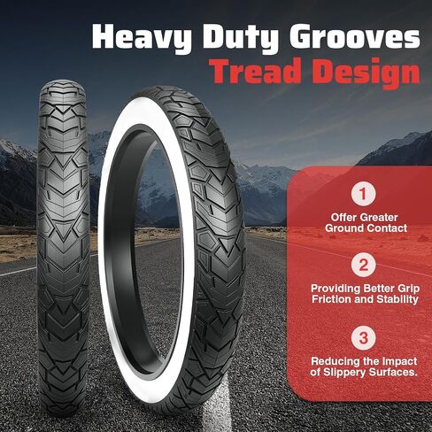 MEGHNA Fat Bike Tire 20/26 x 4.0 inch Mountain Bike Tire Fat Tire 20/26 inch Heavy Duty Deep Grooves Foldable Replacement All Terrain in Kuwait