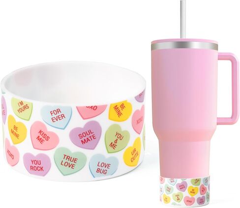 R Horse Coquette Pink Bow Silicone Boot for Stanley Cup 30 40 Oz ، Boot Slicone Silecone anti for Stanley Iceflow Flip 30 20 Oz ، Hydro Flask Water Bottles Bottom Protector Sleeve Gifts for Girls in Saudi Arabia