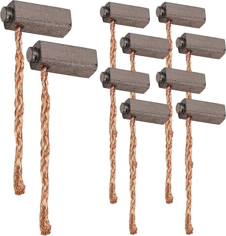 10PCS Universal Carbon DC Motor Brushes Fit for Generic Electric Wire Generator Replacement Set 5 x 6 x 14mm in Saudi Arabia