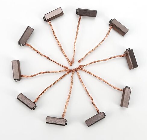 10PCS Universal Carbon DC Motor Brushes Fit for Generic Electric Wire Generator Replacement Set 5 x 6 x 14mm in Saudi Arabia