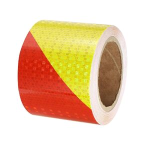 PATIKIL Reflective Tape, 1 Roll 4 Inch x 66 Ft Waterproof Self Adhesive High Visibility Caution Warning Safety Tape Reflector for Trucks Trailers Cars, Red White in Saudi Arabia