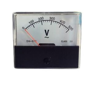 DH-670 AC 0-500V Analog Panel Voltmeter Pointer Type Meter 1Pcs in Saudi Arabia