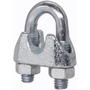 (Pack of 2) Wire Rope Clamps 9/16" (M14), Cable Clips, DIN 741, Zinc Plated Steel Clamp for Ø 55/64" (22 mm) Wire Rope, U Bolt Saddle in Kuwait