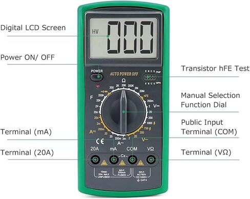 مولد الإشارة الحالي الرقمي Multimeter 1999 يحسب اختبار الكهرباء فولتميتر in Saudi Arabia
