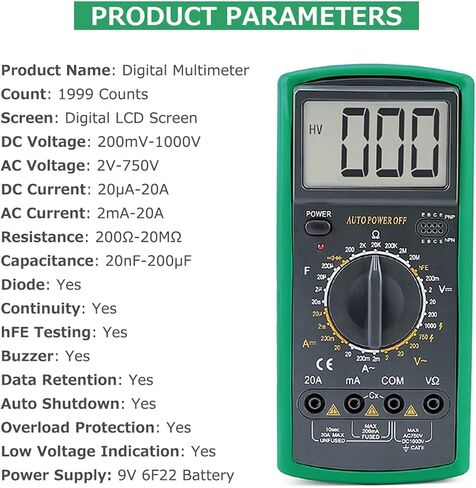 مولد الإشارة الحالي الرقمي Multimeter 1999 يحسب اختبار الكهرباء فولتميتر in Saudi Arabia