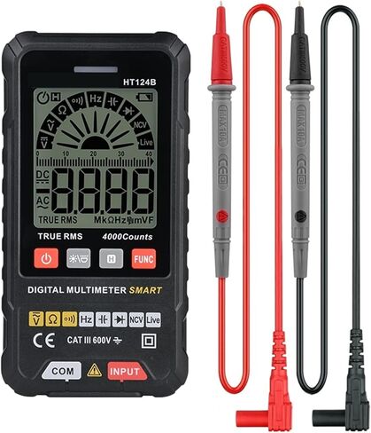 مولد الإشارة الحالي متعدد المترات الأوتوماتيكية Multimetro Capacitance Meter Multi Meter ، Black in Saudi Arabia