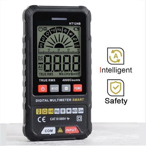 مولد الإشارة الحالي متعدد المترات الأوتوماتيكية Multimetro Capacitance Meter Multi Meter ، Black in Saudi Arabia