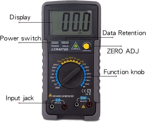 Current Signal Generator Digital Multimeter Meter Capacitance Tester Inductance Tester Resistance Meter, Yellow in Kuwait