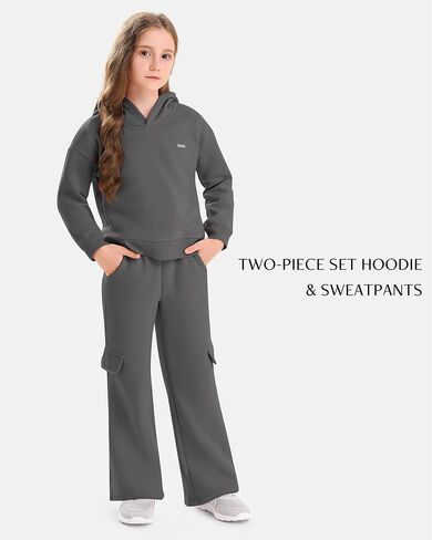 Stelle Girls 2 Pieces Athletic Sweatsuit Casual Sweatshirts and Pants Long Sleeve Pull Over Outfits Sets in Saudi Arabia