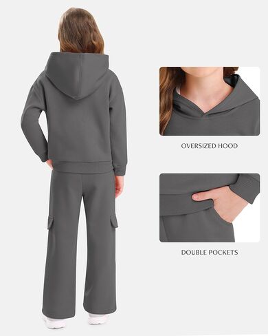 Stelle Girls 2 Pieces Athletic Sweatsuit Casual Sweatshirts and Pants Long Sleeve Pull Over Outfits Sets in Saudi Arabia