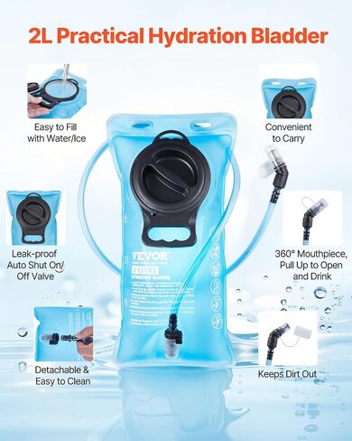 VEVOR Hydration Backpack, Insulated Hydration Pack Backpack with Water Bladder, Hiking Water Backpack with Storage for Men Women, Hydro Water Daypack for Hiking Running Cycling Camping in Saudi Arabia