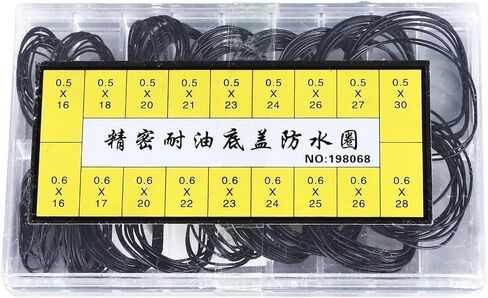 180 pcs o حلقة رنين الكشافات الظهر ، 0.5 0.5 0.6 مم مجموعة حشيات الظهر ، شاهد أختام العلبة والحشيات ، 18 أحجام مع 10 أجهزة كمبيوتر لكل منهما لإصلاح المشاهدة in Saudi Arabia
