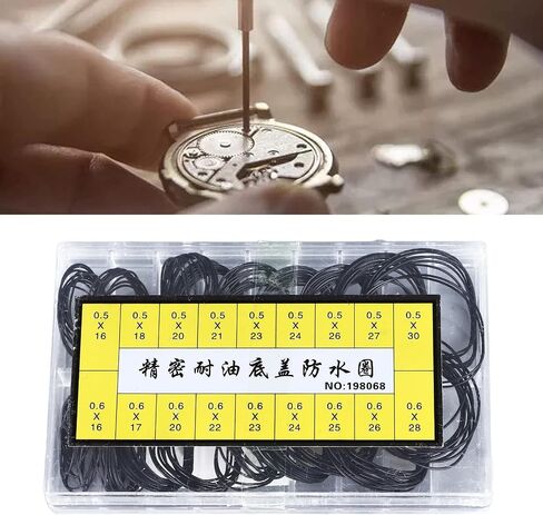 180 pcs o حلقة رنين الكشافات الظهر ، 0.5 0.5 0.6 مم مجموعة حشيات الظهر ، شاهد أختام العلبة والحشيات ، 18 أحجام مع 10 أجهزة كمبيوتر لكل منهما لإصلاح المشاهدة in Saudi Arabia