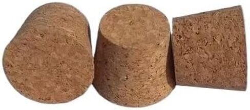 100pcs Wooden Cork Lab Glass Bottle Stopper Kettle Pudding Bottle Cork Cap Buret Tube Wooden Plug - Top DIA 7.5mm to 30mm(Size:14x11x10mm) in Kuwait