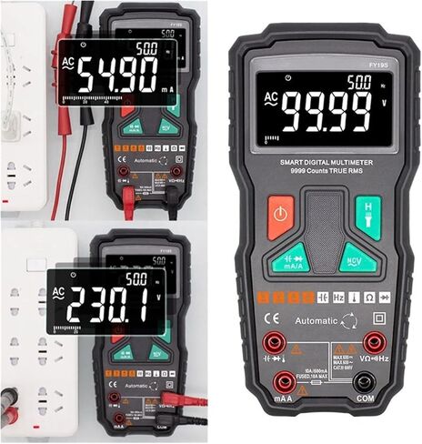Current Signal Generator High Precision Multimeter Digital Handheld Automatic AC Voltage Current Meter, Black in Saudi Arabia