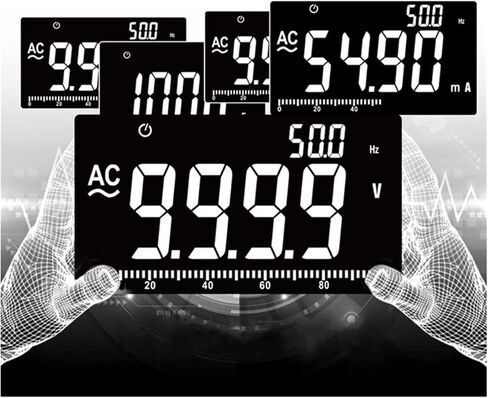 Current Signal Generator High Precision Multimeter Digital Handheld Automatic AC Voltage Current Meter, Black in Saudi Arabia