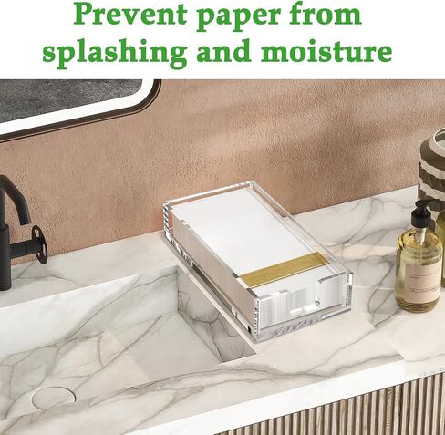 Acrylic Napkin-Holder for Bathroom, Acrylic Guest Towel Holder, Bathroom Napkins Guest Disposable Holder, Hand Towel Tray for Kitchen, Parties, Weddings, Party, Hotel, Restaurant (Classic) in Saudi Arabia
