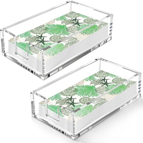 Acrylic Napkin-Holder for Bathroom, Acrylic Guest Towel Holder, Bathroom Napkins Guest Disposable Holder, Hand Towel Tray for Kitchen, Parties, Weddings, Party, Hotel, Restaurant (Classic) in Saudi Arabia