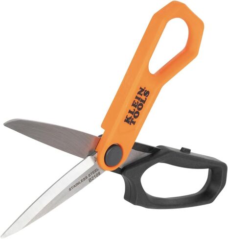 Klein Tools B2109 Heavy Duty Scissors, Multipurpose Utility Shears for Cutting Fabric, Cardboard, Plastic, Metal and More, Stainless Steel, 9-Inch in Saudi Arabia