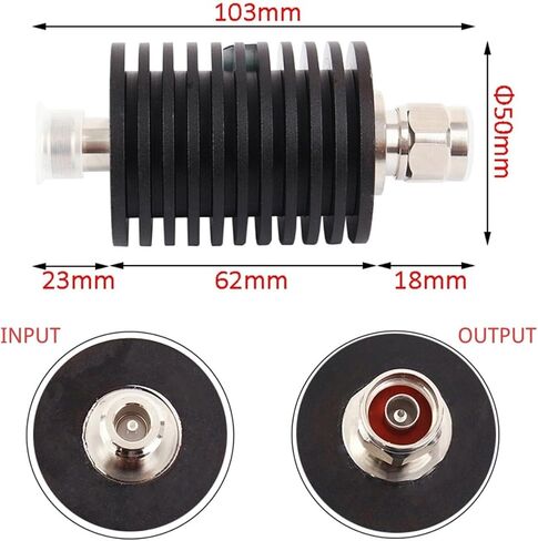 توهين 50W RF ثابت التخفيف DC-3GHz 4GHZ N TYPE CONNECTOR 1DB ، 2DB ، 3DB ، 5DB ، 6DB ، 10DB ، 15DB ، 20DB ، 30DB ، 40DB ، 50DB (15DB ، DC-4GHz) in Saudi Arabia