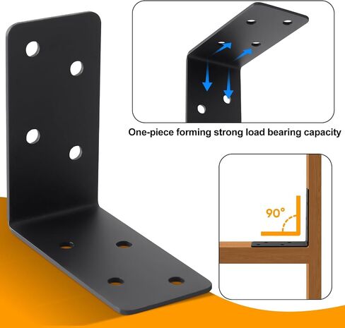 أقواس L على شكل L 16pcs ، 3 "x3" x1.5 "قوس الرف الصلب 14-GA ، و 90 درجة زاوية ، قوس الزاوية للأثاث ، السرير ، بوست خشب in Kuwait