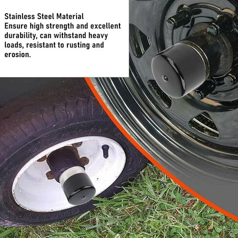 Tissting 2pcs Trailer Bearing Buddies, 1.78in/4.5cm Stainless Steel Boat Trailer Wheel Center Dust Cover Bearing Hub Protector with Protective Bras for Trailer Boat in Saudi Arabia