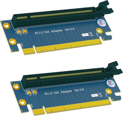 WLGQ PCI-E X16 Riser Card Adapter ، PCIe GPU 90 درجة ذكور إلى محول الإناث ، PCI Express الإصدار 4.0 in Kuwait