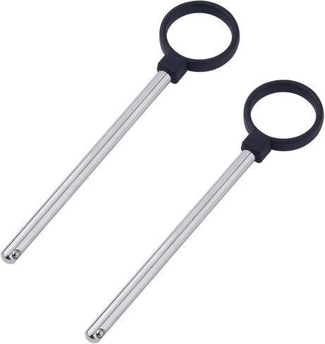2pcs Ring Shaped Weight Machine Stack Pin, 3/8 Inch Diameter Drop Set Pins 6 Inch Gym Pins for Weight Stack Carbon Steel Loading Pin for Weight Plates Weight Selector Stack Extender Pin for Home Gym in Saudi Arabia