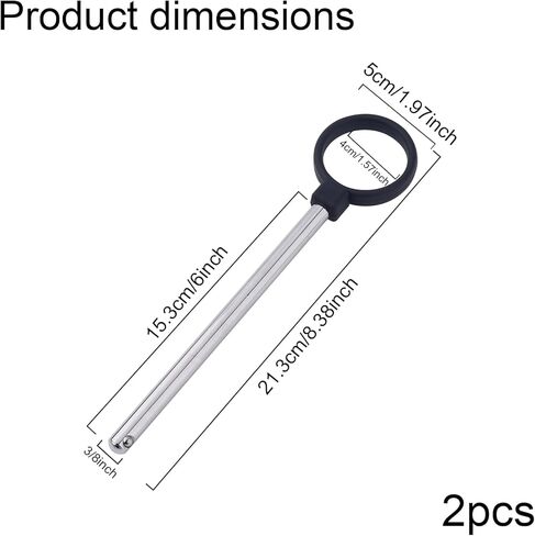 2pcs Ring Shaped Weight Machine Stack Pin, 3/8 Inch Diameter Drop Set Pins 6 Inch Gym Pins for Weight Stack Carbon Steel Loading Pin for Weight Plates Weight Selector Stack Extender Pin for Home Gym in Saudi Arabia