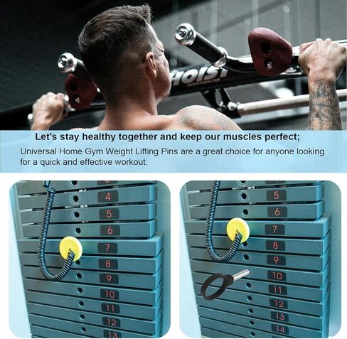 2pcs Ring Shaped Weight Machine Stack Pin, 3/8 Inch Diameter Drop Set Pins 6 Inch Gym Pins for Weight Stack Carbon Steel Loading Pin for Weight Plates Weight Selector Stack Extender Pin for Home Gym in Saudi Arabia
