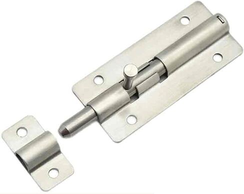 Furniture Door Bolts 3.5 Inch Stainless Steel Locks Sliding Door Chain Latch for Gate Hardware 1Pcs(90MM) in Saudi Arabia